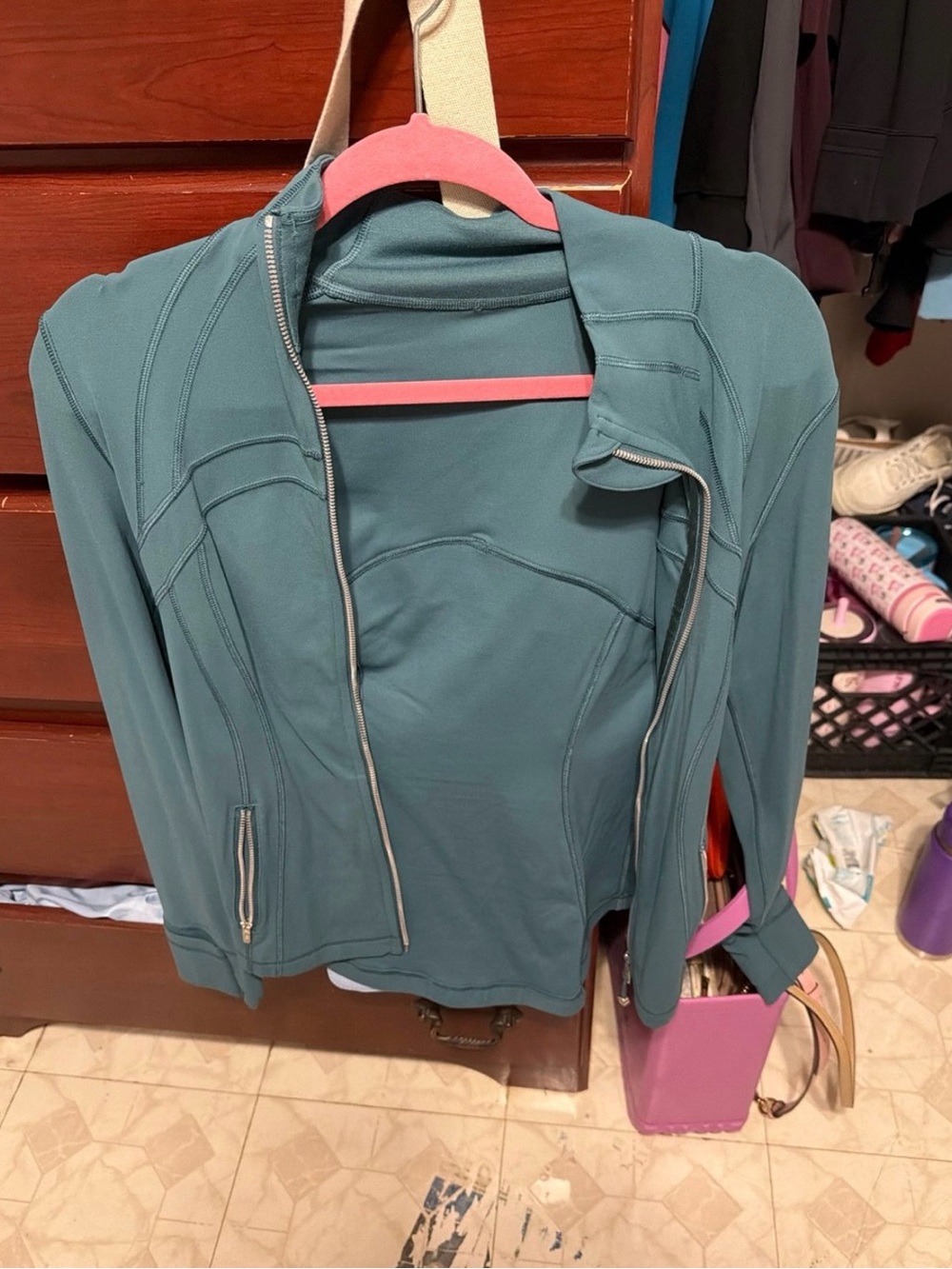lululemon athletica Teal Zip-Up Utility Jacket